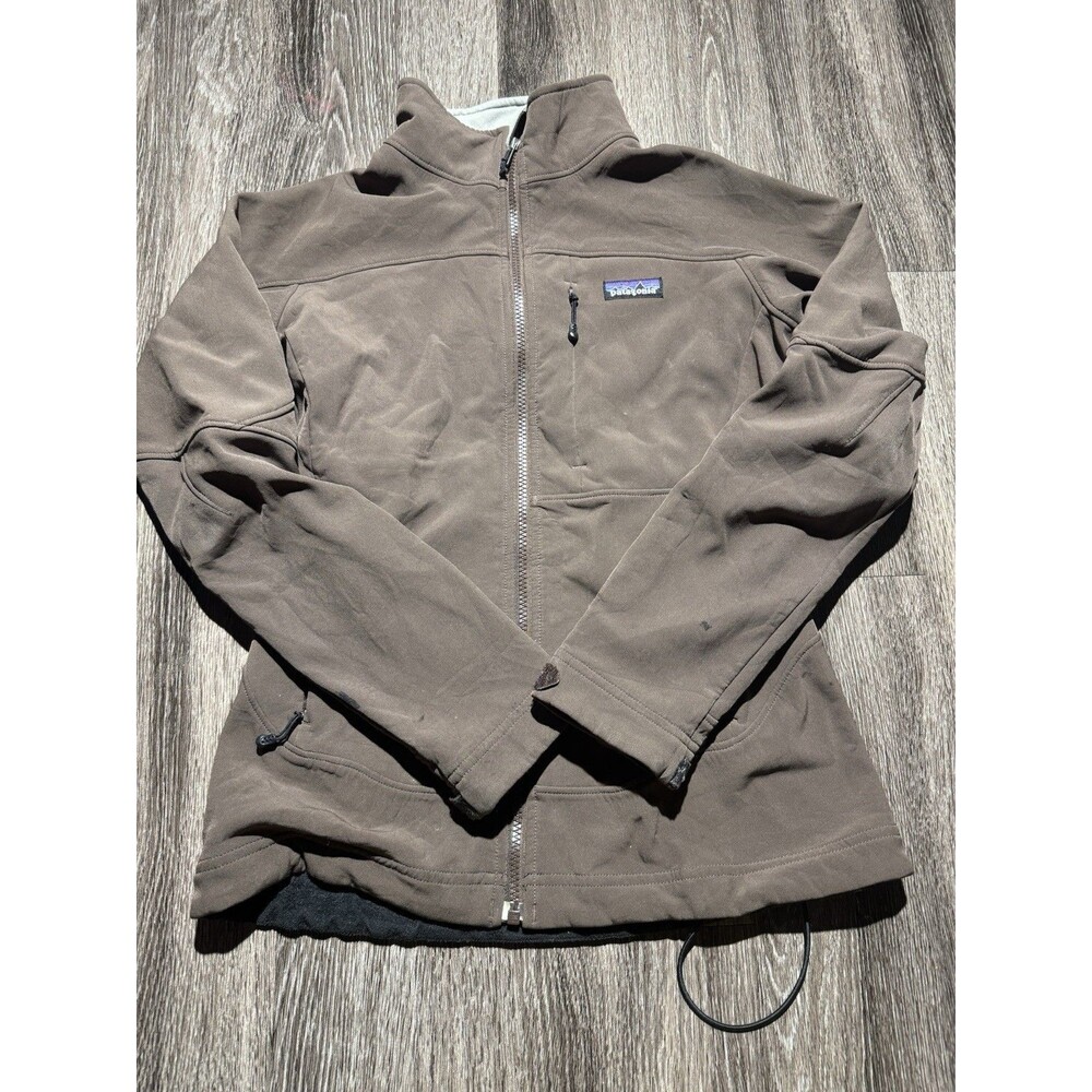 Patagonia Womens XS Full Zip Fleece Jacket Brown Polartec